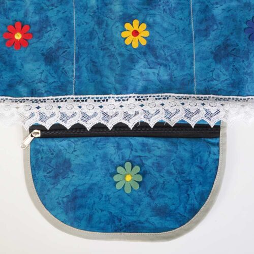 BlueRed Premium Double Door Refrigerator Top Cover with Side Pockets | Blue Color - Image 9