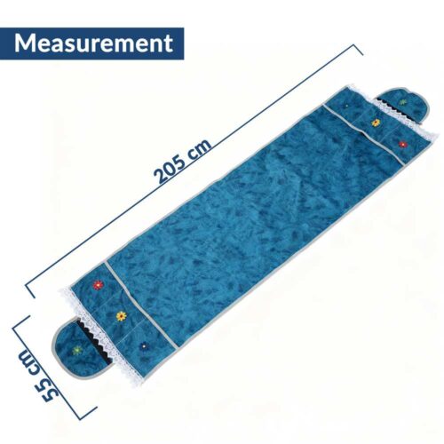 BlueRed Premium Double Door Refrigerator Top Cover with Side Pockets | Blue Color - Image 7