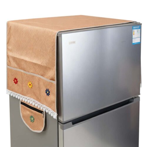 BlueRed Premium Double Door Refrigerator Top Cover with Side Pockets | Brown Color - Image 13