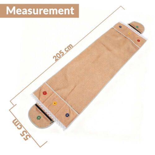 BlueRed Premium Double Door Refrigerator Top Cover with Side Pockets | Brown Color - Image 7