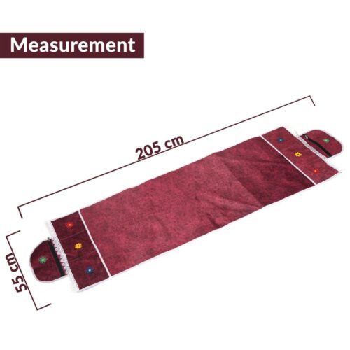 BlueRed Premium Double Door Refrigerator Top Cover with Side Pockets | Red Color - Image 7