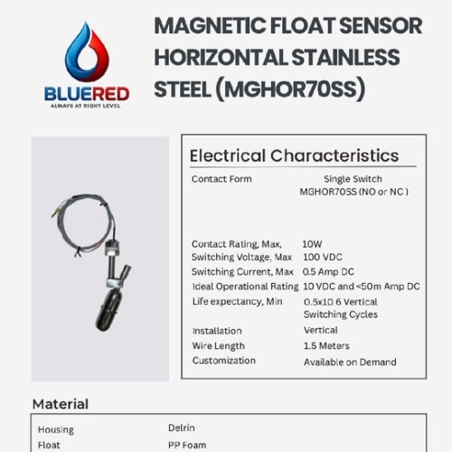 BLUERED Horizontal Mount Stainless Steel Magnatic Water Level Float Sensor - Image 7